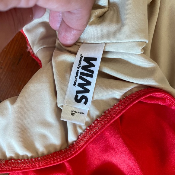 American Apparel Swim Red Classic One Piece - Picture 4 of 4